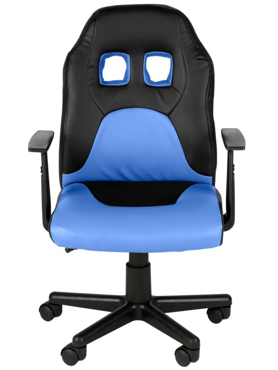 Scaun de birou pentru copii Fun, negru/albastru