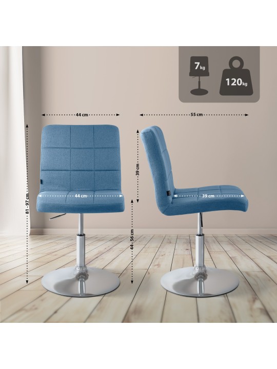 Scaun Ricky stofa, albastru