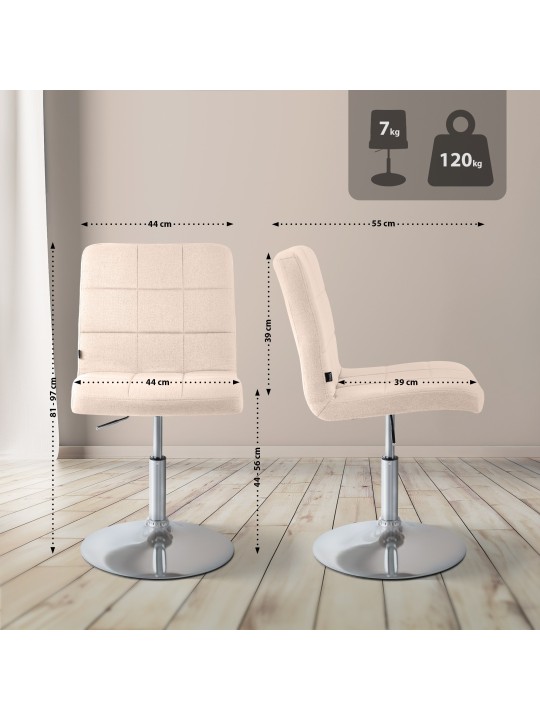 Scaun Ricky stofa, crem Scaun Ricky stofa, crem