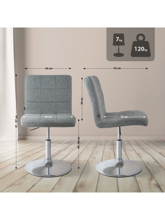 Scaun Ricky stofa, gri