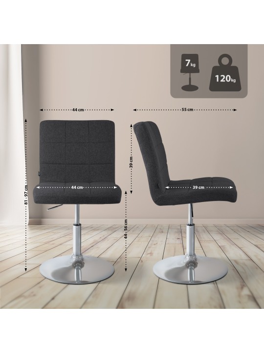 Scaun Ricky stofa, negru