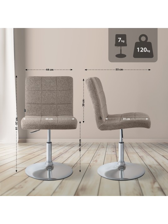 Scaun Ricky stofa, taupe Scaun Ricky stofa, taupe