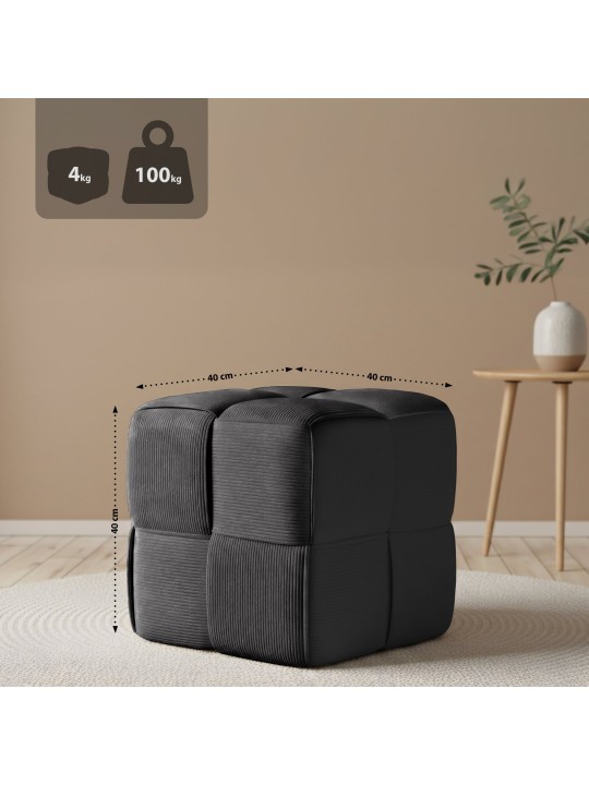 Scaun Forinta Cord, gri închis