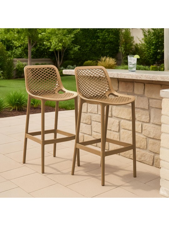 Set 2 scaune de bar Air, culoarea noroiului Set 2 scaune de bar Air, culoarea noroiului