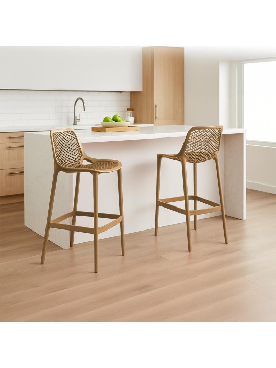 Set 2 scaune de bar Air, culoarea noroiului Set 2 scaune de bar Air, culoarea noroiului