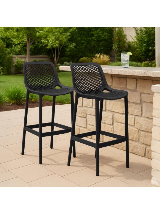 Set 2 scaune de bar Air, negru Set 2 scaune de bar Air, negru
