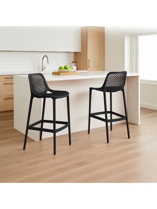 Set 2 scaune de bar Air, negru Set 2 scaune de bar Air, negru