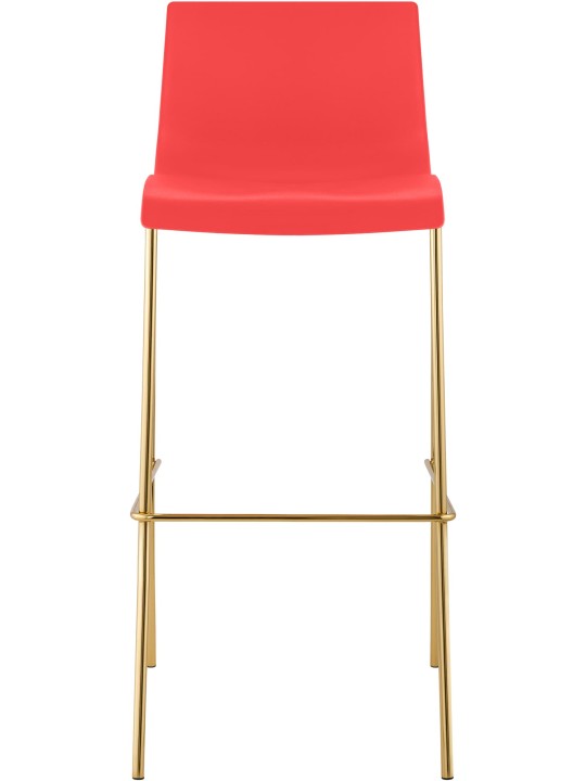 Scaun de bar Hoover plastic 4-foot gold, roșu