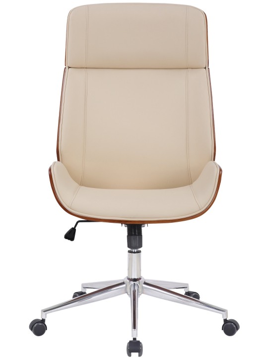 Scaun birou Varel imitatie piele, nuc/crem
