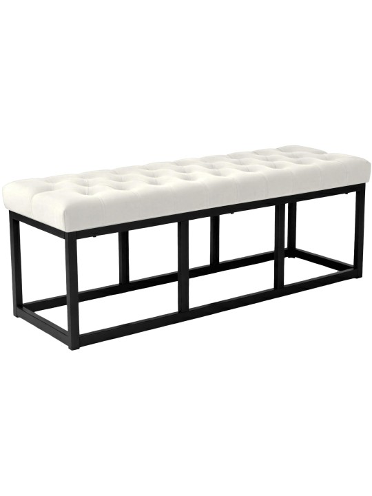 Bancă Polson catifea 120 cm, crem Bancă Polson catifea 120 cm, crem