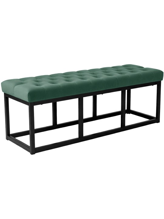 Bancă Polson catifea 120 cm, verde