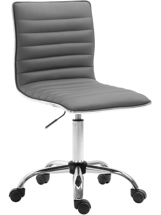 Scaun de lucru Alamosa imitatie piele, gri