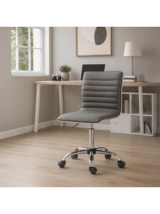 Scaun de lucru Alamosa imitatie piele, gri