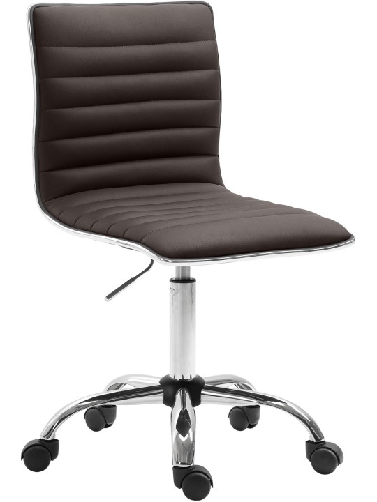 Scaun de lucru Alamosa imitatie piele, maro