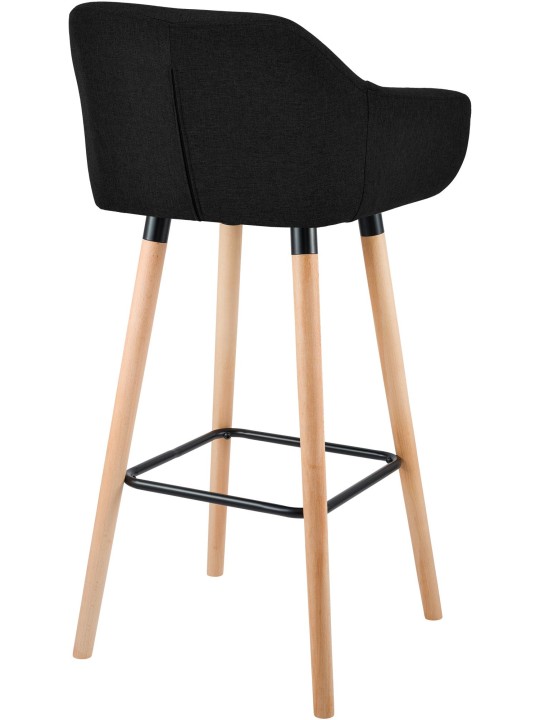 Scaun de bar Tesatura Grant, negru