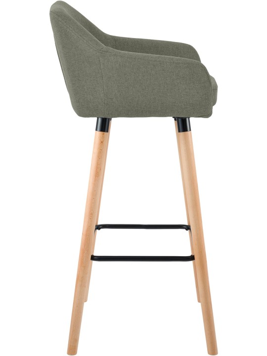 Set 2 scaune de bar Tesatura Grant, gri deschis