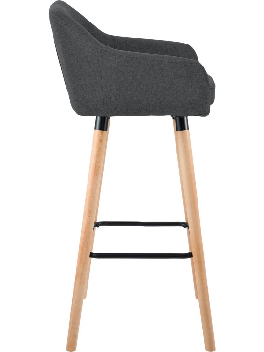 Set 2 scaune de bar Tesatura Grant, gri închis