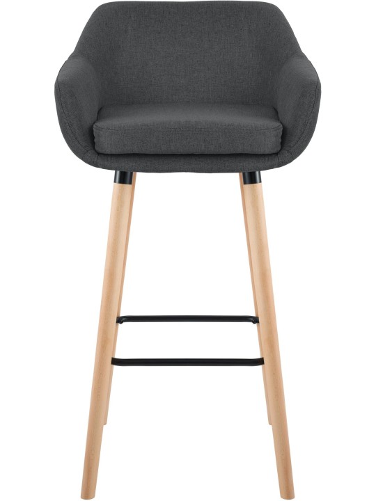 Set 2 scaune de bar Tesatura Grant, gri închis