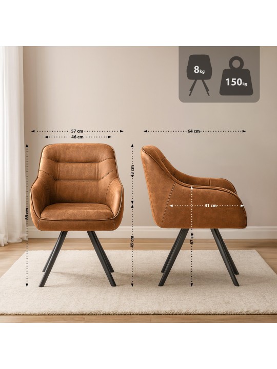 Scaun Pettuli Vintage, maro deschis Scaun Pettuli Vintage, maro deschis