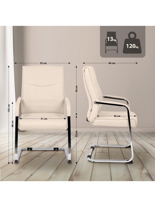 Scaun vizitator Hobart, crem