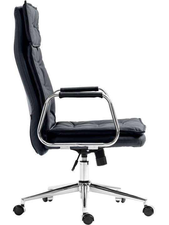 Scaun de birou Sotira piele naturala, negru