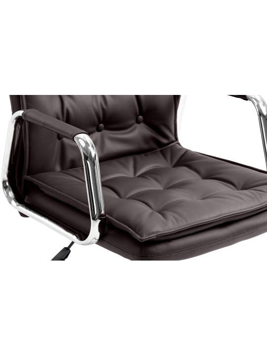 Scaun de birou Sotira piele naturala, maro