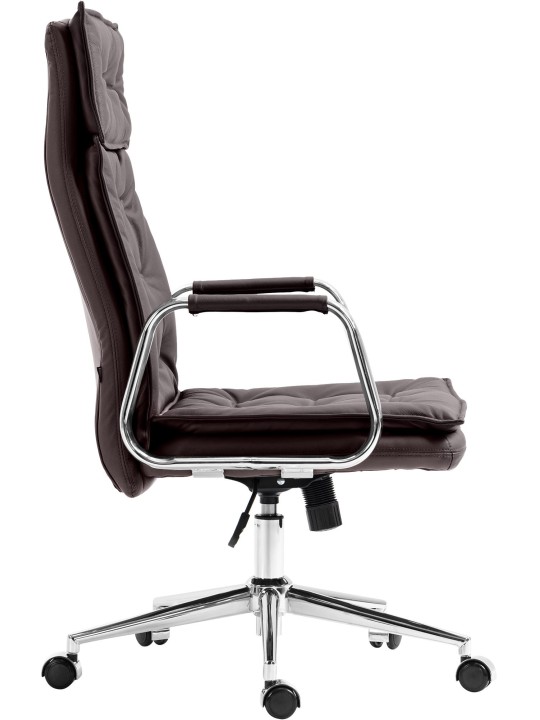 Scaun de birou Sotira piele naturala, maro