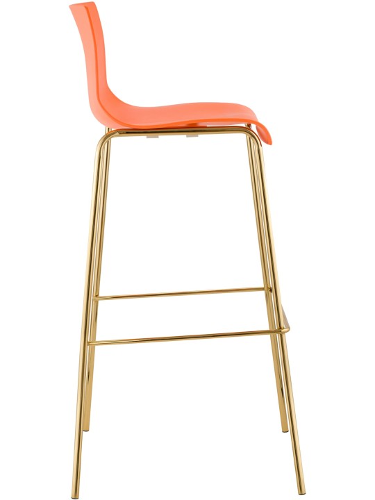 Scaun de bar Hoover plastic 4-foot gold, portocaliu