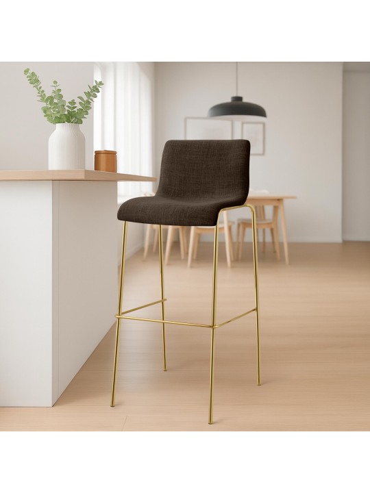 Scaun de bar Hoover Fabric 4-Foot Gold, maro Scaun de bar Hoover Fabric 4-Foot Gold, maro