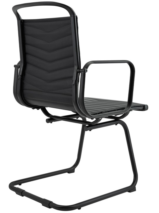 Scaun vizitator Tomkin imitatie piele, negru