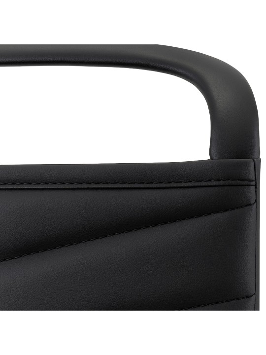 Scaun vizitator Tomkin imitatie piele, negru