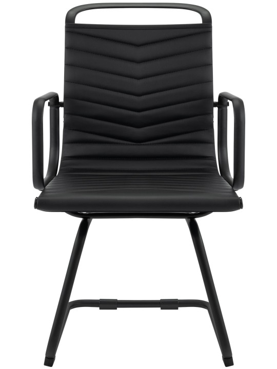 Scaun vizitator Tomkin imitatie piele, negru