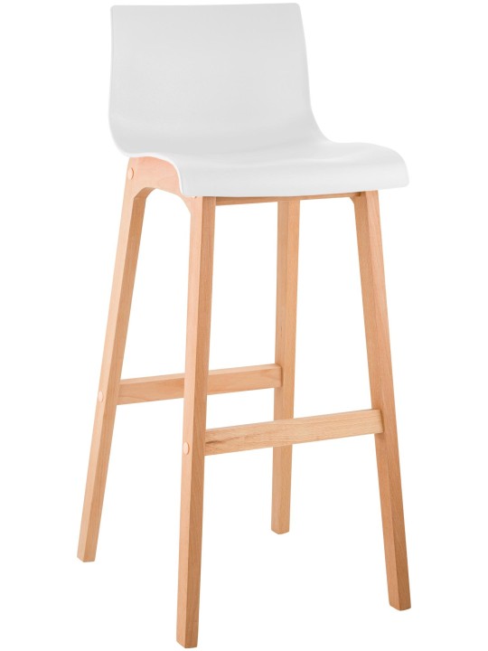 Scaun de bar Hoover Natura cadru de 4 picioare, alb