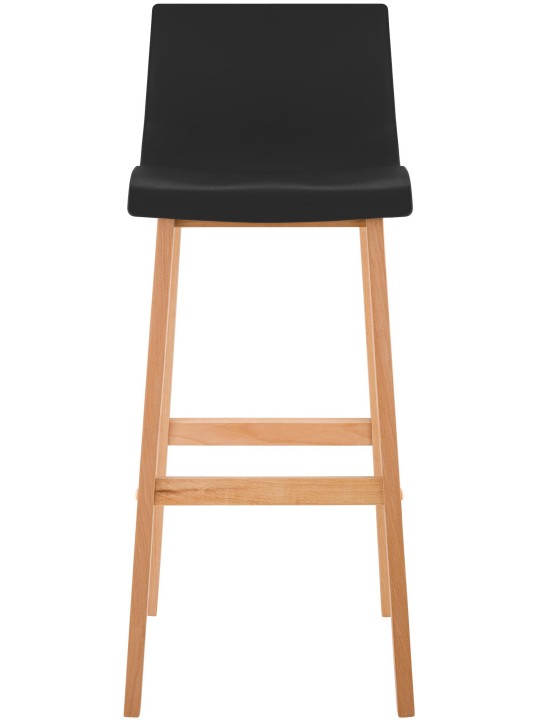 Scaun de bar Hoover Natura cadru de 4 picioare, negru