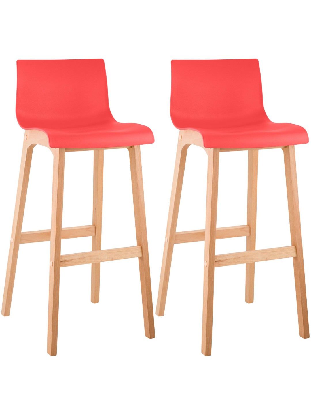 Set 2 scaune de bar Hoover Natura, roșu