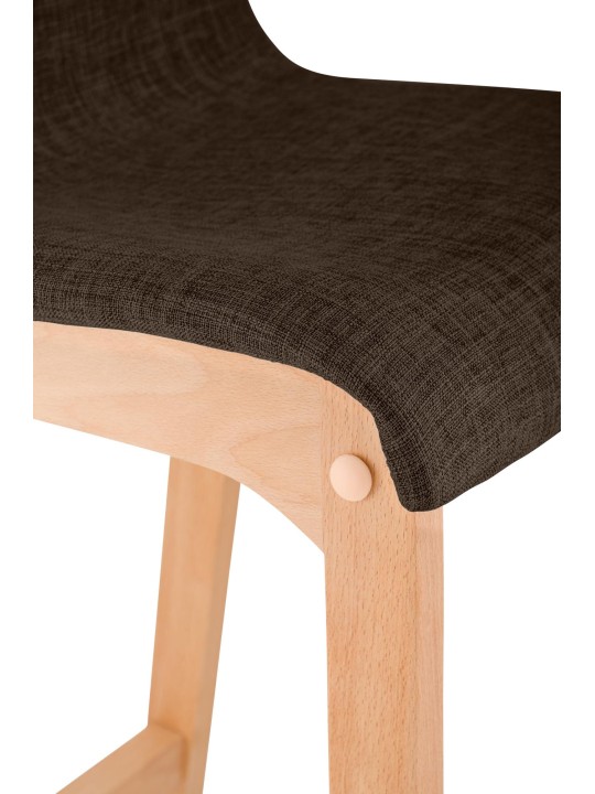 Scaun de bar țesătură Hoover Natura, maro