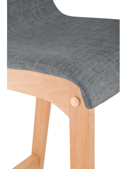 Set 2 scaune de bar Hoover stofa Natura, gri deschis Set 2 scaune de bar Hoover stofa Natura, gri deschis