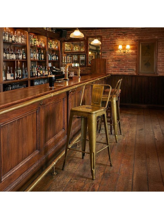 Scaun de bar Mason, auriu