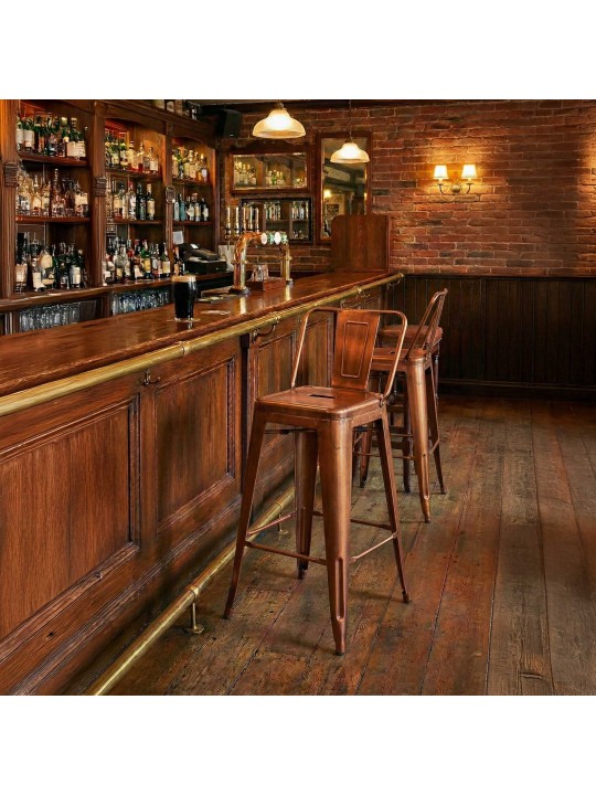 Scaun de bar Mason, cupru