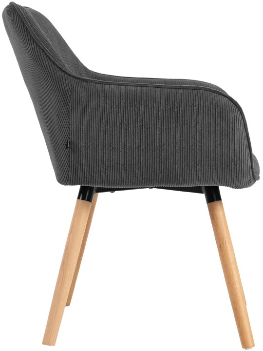 Scaun de sufragerie Vienna Cord natura, gri închis