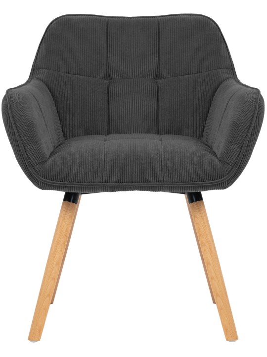 Scaun de sufragerie Vienna Cord natura, gri închis