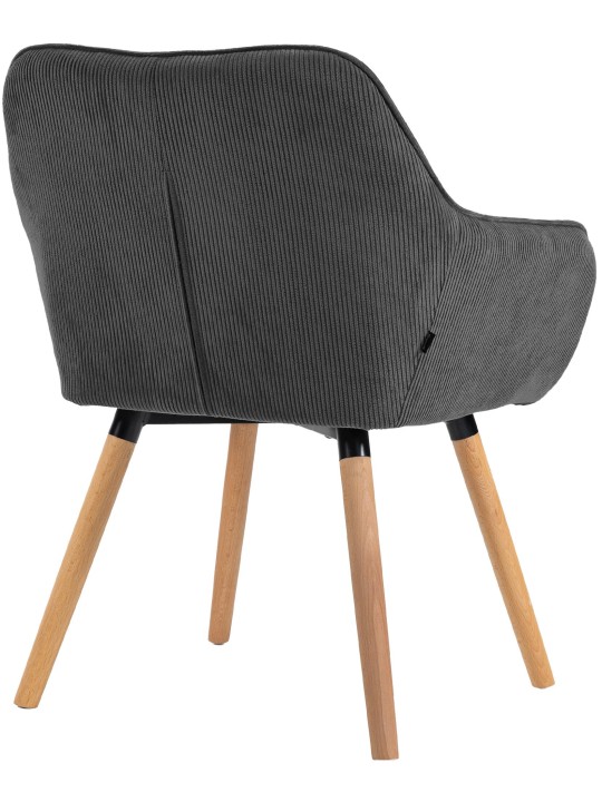 Scaun de sufragerie Vienna Cord natura, gri închis