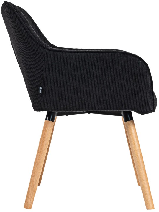 Scaun de sufragerie Vienna Cord natura, negru