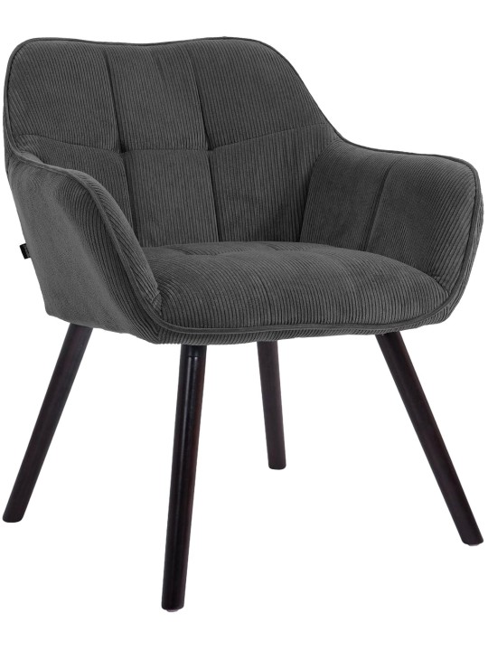Scaun de sufragerie Vienna Cord, gri închis