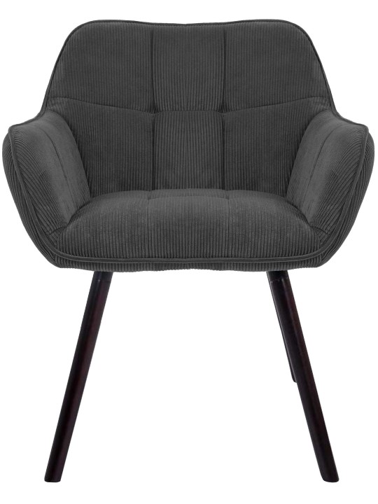 Scaun de sufragerie Vienna Cord, gri închis