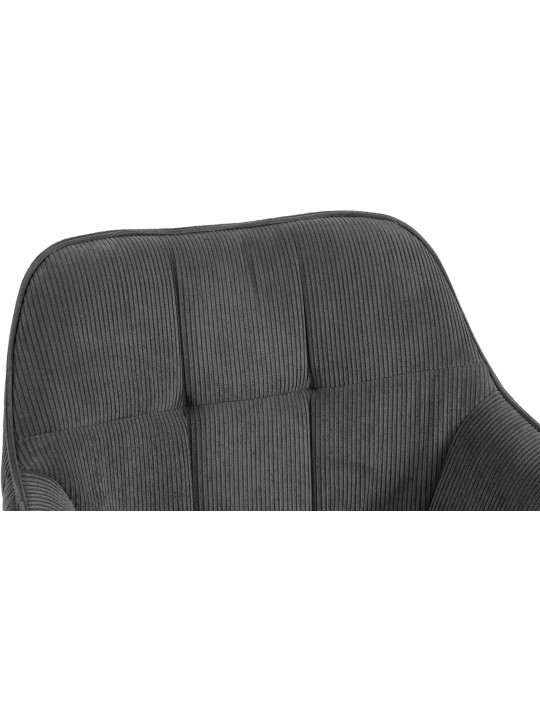 Scaun de sufragerie Vienna Cord, gri închis