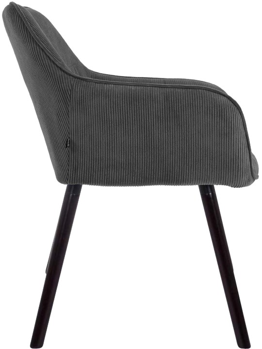 Scaun de sufragerie Vienna Cord, gri închis