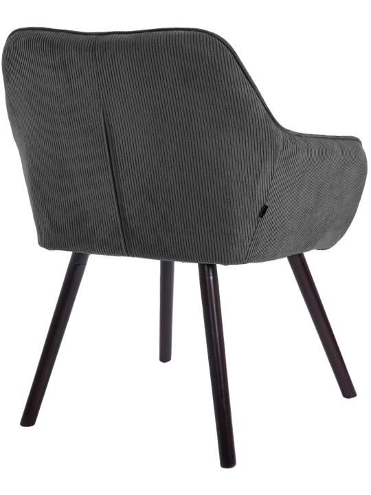 Scaun de sufragerie Vienna Cord, gri închis